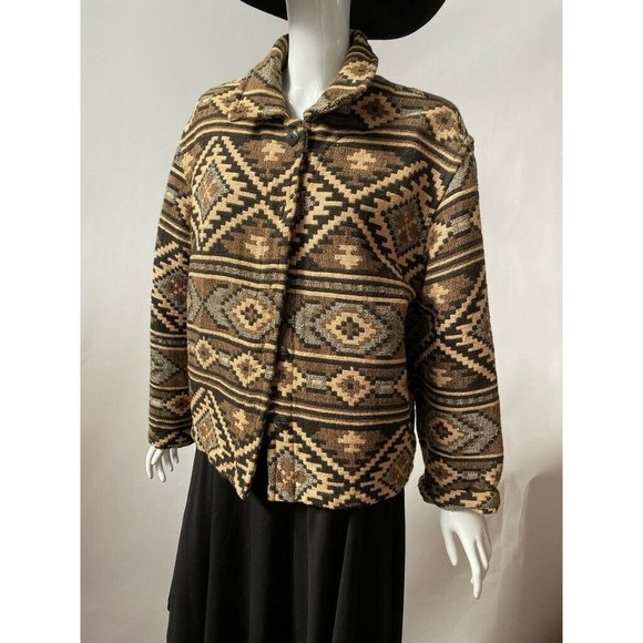 Chicos Design Womens Jacket Coat Multicolor Brown - Picture 9 of 12